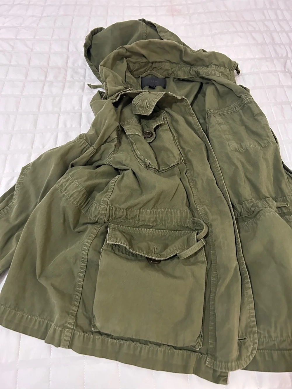 J. Crew Olive Green Hooded Field Jacket